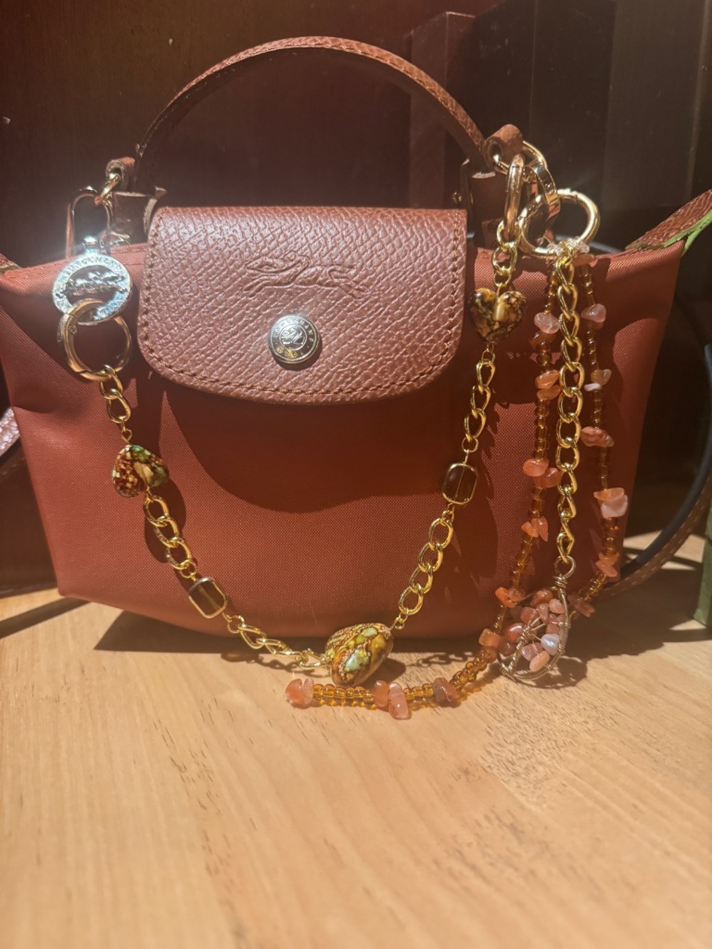 Earthy Stone Bag Charm